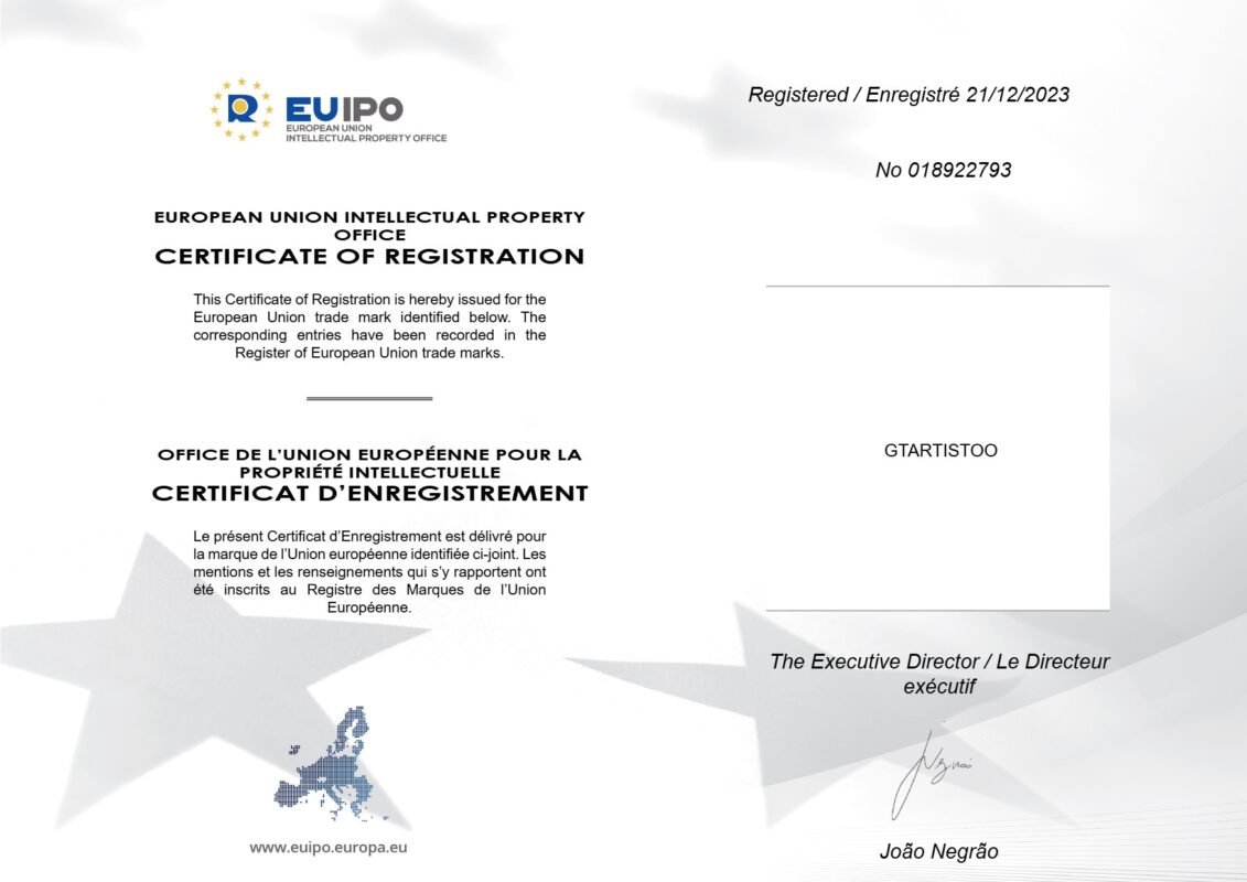 GTARTISTOO EU Certificate