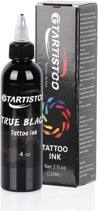 Gtartistoo true black tattoo ink 4 oz bottle