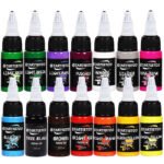 Gtartistoo tattoo ink 14 color set with 1/2oz bottles
