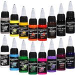 Gtartistoo tattoo ink 16 color set with 1/2oz bottles