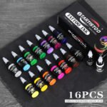 Gtartistoo 16 color tattoo ink bottles displayed with retail packaging