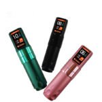 FY018 Wireless Tattoo Pen con pantalla en color IPS, batería de 2000 mAh y 6 longitudes de trazo ajustables (2,3 mm-4,5 mm)