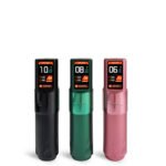 FY018 Wireless Tattoo Pen con pantalla en color IPS, batería de 2000 mAh y 6 longitudes de trazo ajustables (2,3 mm-4,5 mm)