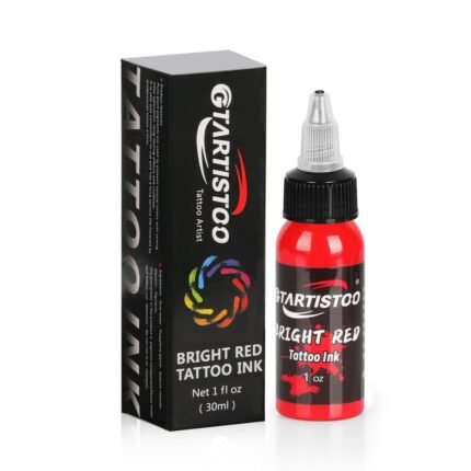Gtartistoo Bright Red tattoo ink bottle with retail packaging