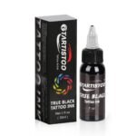 Gtartistoo True Black tattoo ink bottle with retail packaging