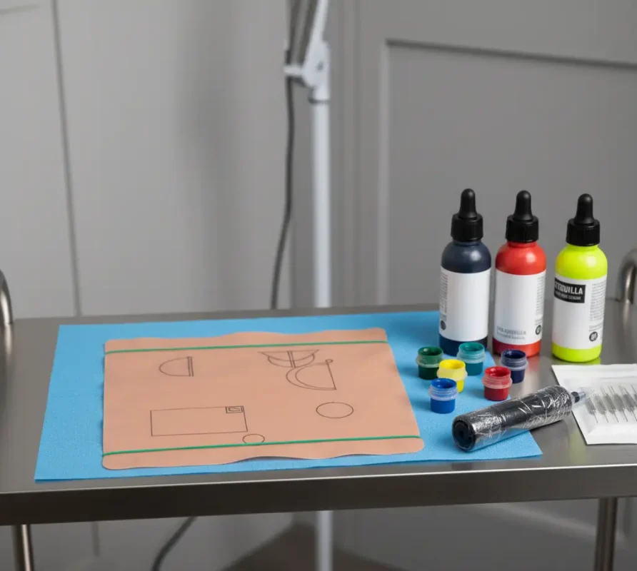 tattoo ink practice setup for beginners