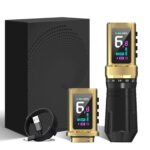 Tatuador inalámbrico profesional con trazo ajustable y doble batería para tatuadores